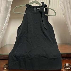 NWT Banana Republic Women's Size 4 Black Bow Halter Neck Top